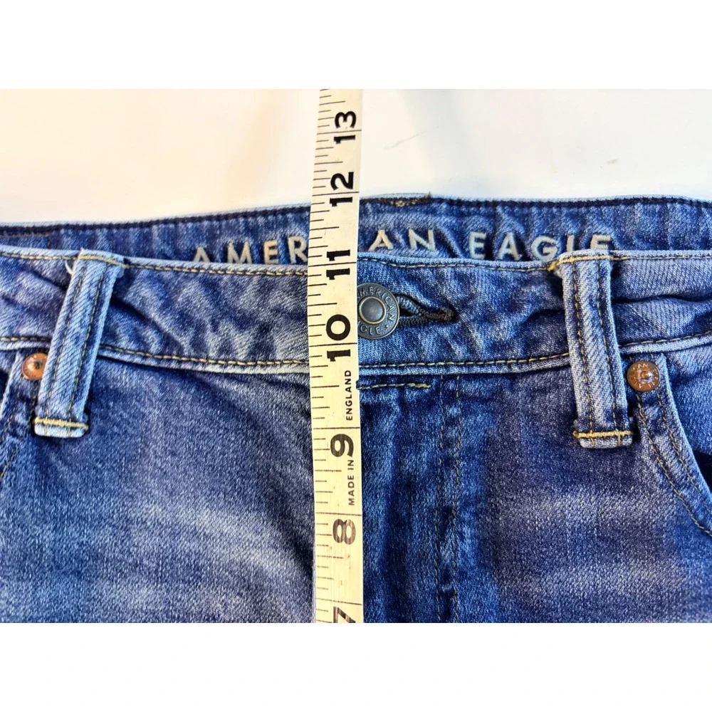 American Eagle Flex Mens 34x34 Medium Wash Straight Leg Denim Jeans Blue